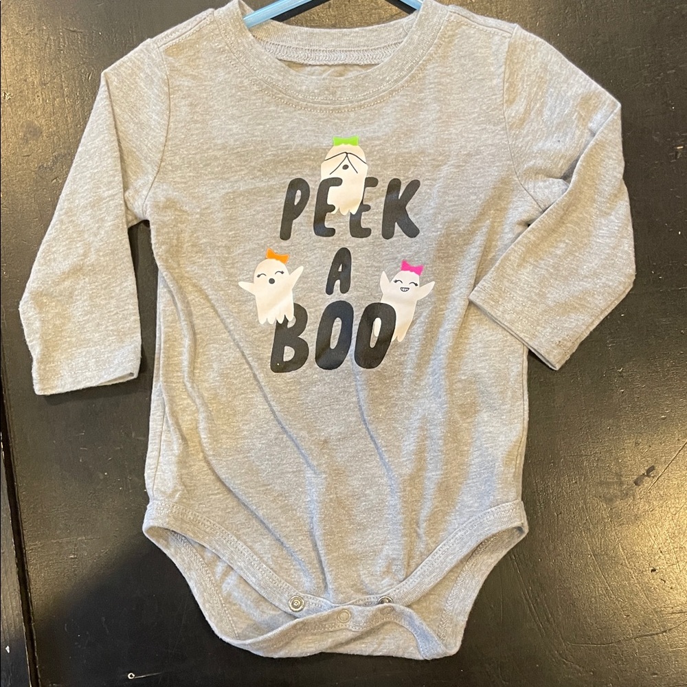 City Streets Gray Peek-a-Boo Bodysuit